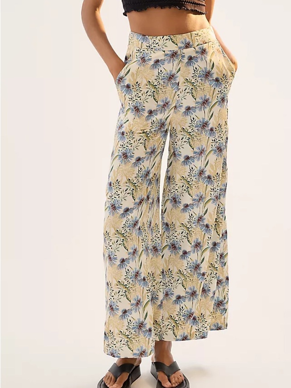 Floral Wide-Leg Palazzo Pants en saison in L.